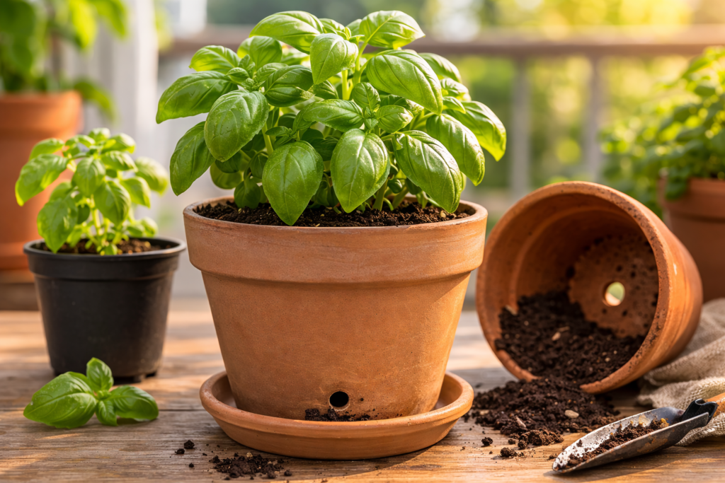 Best Pot for Basil: The Right Size, Material, and Setup 2 The best pot for basil for most people: 8 to 10 inches wide, with drainage