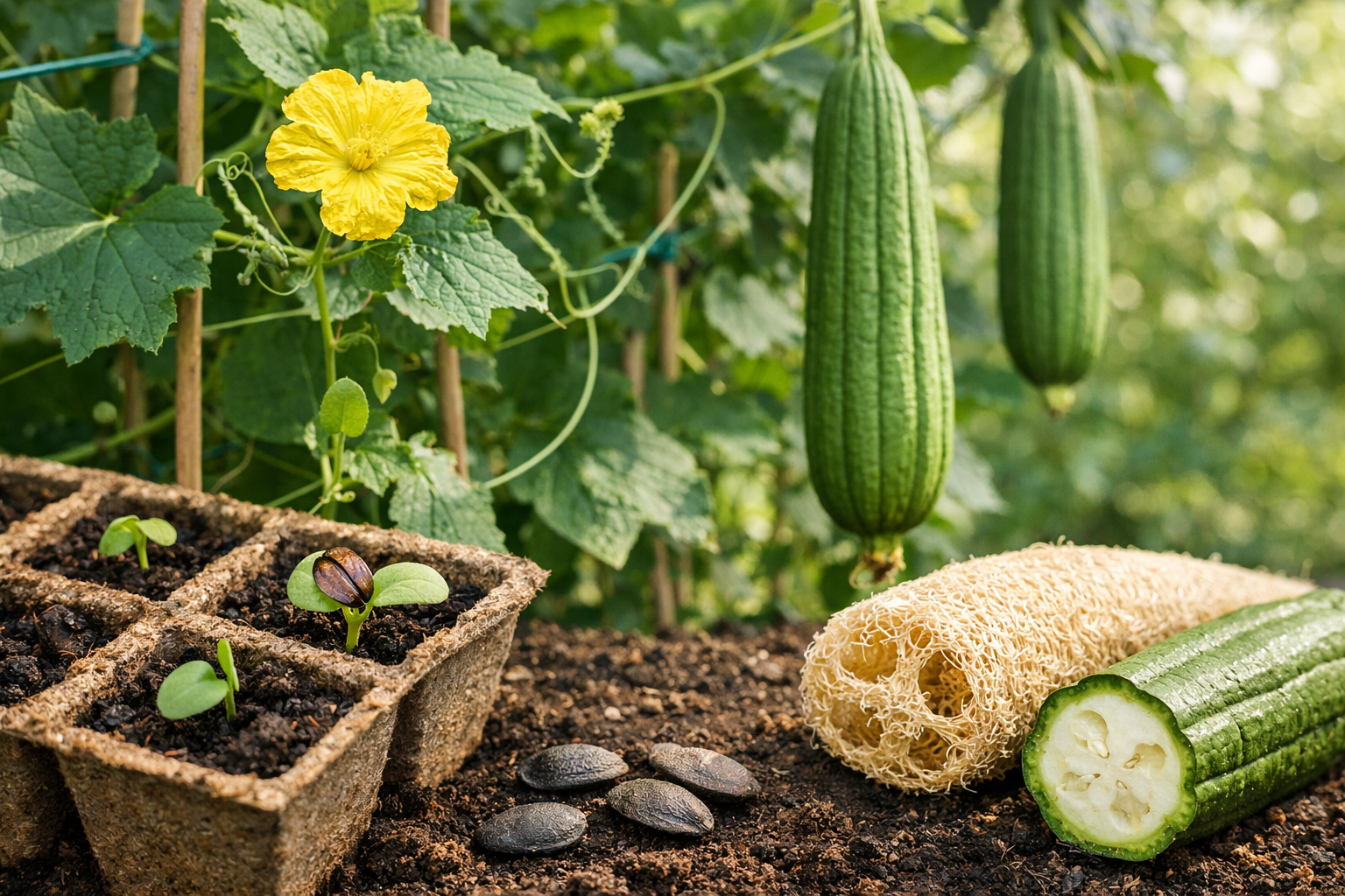 growing luffa from seed