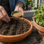 how to plant cilantro seeds in pots